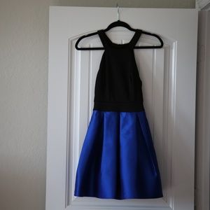 Black and blue dress